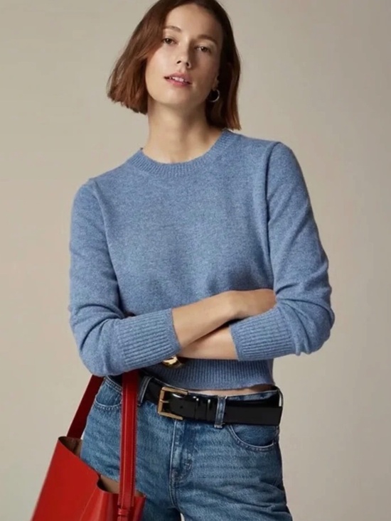 J. Crew Sweaters - J. Crew Shrunken Crewneck Cashmere Sweater